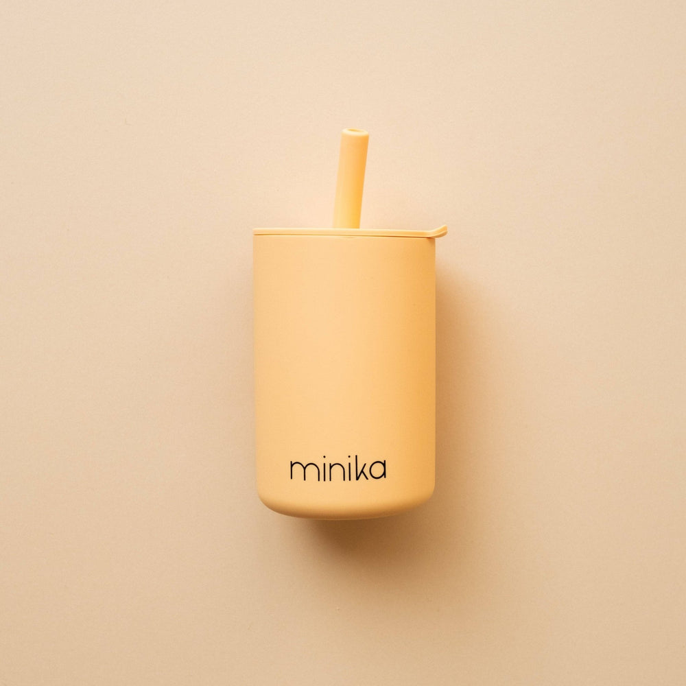 Minika Straw Cup with Lid - Sunset - Mama + Fawn Co.-